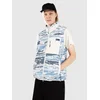 Penfield Bay Jacqaurd Microfleece 1/4 Vest blue fusion
