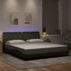 Okvir kreveta s LED-om bez madraca svjetlosivi 180x200 cm baršunasti