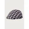 Kangol baretka s šiltom ženska z dodatkom volne HOUNDSTOOTH 507