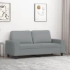 vidaXL Dvosed svetlo siv 140 cm blago