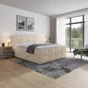 Livetastic BOXSPRING POSTELJA 180 cm x 200 cm , les, kovina, umetna masa, tekstil bež