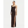 Elisabetta Franchi Večerna obleka AB-R47-62E2-V520 Rjava Slim Fit