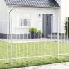 Vrtna Ograda 4 pcs Bijelo 170 x 165 cm Čelik s prahom premazan