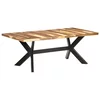 vidaXL Jedilna miza 200x100x75 cm trden les in finiš iz palisandra