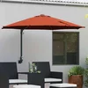 Vrtni suncobran Terakota 248 x 248 x 148 cm Poliester i čelik