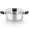 Saucepan, stainless steel, with lid, 22 cm / 3 L, Elite - Monix