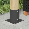 Okrugli sidrište u zemlji 12 pcs Antracit 18 x 18 x 15 cm Metal