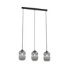 Luster na sajli VERDI 3xE27/15W/230V crna/siva
