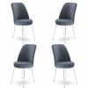 HANAH HOME Set 4 stolice Dexa Fume White