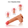 Paloqueth Realistic Dildo Vibrator with with 5 Shocks & Rotations Skin