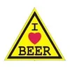 Nalepka za čelado Obožujem pivo, 1 kos.
