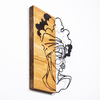 Aberto Design Zidna dekoracija African Woman 3, 33x3x50 cm, Smeđe boje