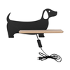 Dog Wall Lamp 5W Led 4000K Iq Kids With Cable, Plug And Switch Black Fsc Mix 70%