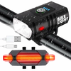 Set akumulatorske kolesarske svetilke 6 CREE LED + zadnja luč