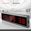 HoTai LED zidni sat, 30x103 cm, Crni