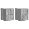 vidaXL Stenski nočni omarici 2 pcs Siva Sonoma 34,5 x 33 x 40 cm