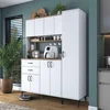 Hanah Home JE263 višenamenski ormarić 160 × 204,2 × 45 cm, bela/orah