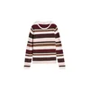 TOM TAILOR Pulover ecru/rjava/rosé/bordo