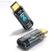 USB-C v USB-C OTG adapter Techsuit DataBoost A23 240W, LED prikazovalnik, 40Gbps, 8K pri 60Hz - gray