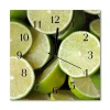 tulup.si Steklena kvadratna ura Lime 30x30 cm