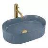 REA-U3535 - Umivalnik na pult VANDA 31 x 49 cm keramika/temno modra