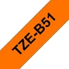 BROTHER TZE-B51 črno/fluorescentno oranžen trak