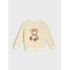 Sinsay - Čupavi crewneck duks sa motivom mede - krem