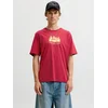 JACK & JONES Majica JORNORREBRO SKYLINE svetlo rumena / rdeča