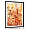 Plakat s paspartujem regratova lučka v oranžnih odtenkih - 20x30 no frame