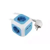 COMMEL Produžni kabal sa 4 utičnice i 2 USB priključka 1.4m plavo-beli