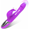 Paloqueth Thrusting & Rotating Rabbit Vibrator with 7 Thrust & 7 Vibration Modes Purple