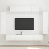 TV ormar 8 pcs Visoki sjaj bijela