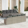 Set sofe s jastukom 7 pcs Svijetlo siva i tamno siva poliratan