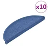 Vidaxl Stopniščne preproge 10 kosov 56x17x3 cm modre polkrožne