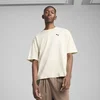 Mens Puma WARDROBE ESS Boxy T-Shirt, White, Size XS, Clothing