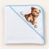 Peškir za bebe sa kapuljačom Meda plavi 100x100 cm