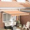 Skrovita tenda Žuta i narančasta 350 x 250 cm Poliester i čelik