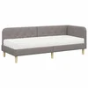 Vidaxl Kotna postelja Taupe 80 x 200 cm blago