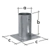 shumee Podstavek za dežnik 81x150x2mm vroče cinkiran