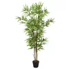 Vidaxl Umetno bambusovo drevo 828 listov 150 cm zeleno
