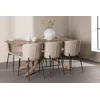 Venture Design Jedilna garnitura Piazza jedilna miza z jedilnim stolom Modesto 180x90x75 cm moka in bež