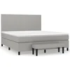 Krevet box spring s madracem svjetlozeleni 160x200 cm tkanina