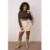 Trendyol Curve Ženska bluza Tbbaw25Af00027, Smeđa