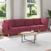 Modularni set sofe sa skladištem 4 pcs Vinska crvena Tkanina
