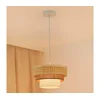 Brilagi - Luster na sajli CEDAR LUNETA 1xE27/15W/230V, prečnik 25 cm, ratan/braon/krem