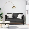Sofa za dvije osobe crna 110 cm umjetna koža