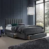 Homestar Postelja GRACE z vzmetnico HARMONY DUO 160x200 cm, temno siva
