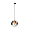 Luster na sajli MOONLIGHT 1xE27/15W/230V crna/bakrena