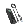 IcyBox E0019272 ohišje za M.2 NVMe SSD z vmesnikom USB-C 3.2 Gen 2 in RGB lučmi