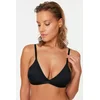 Trendyol Black Polyamide Rope Strap Triangle Capless Bralette Knitted Bra